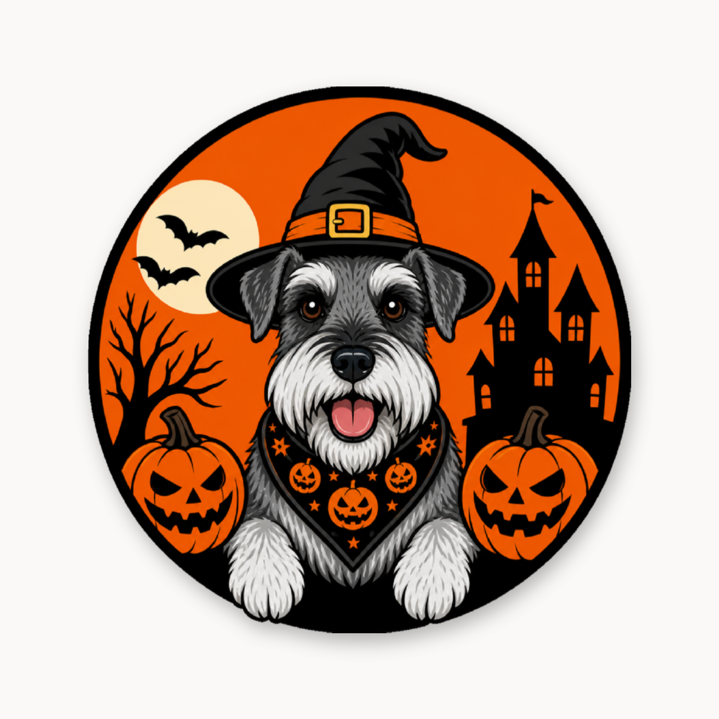Halloween Schauzer – Leatherette Morale Patch — UV Color