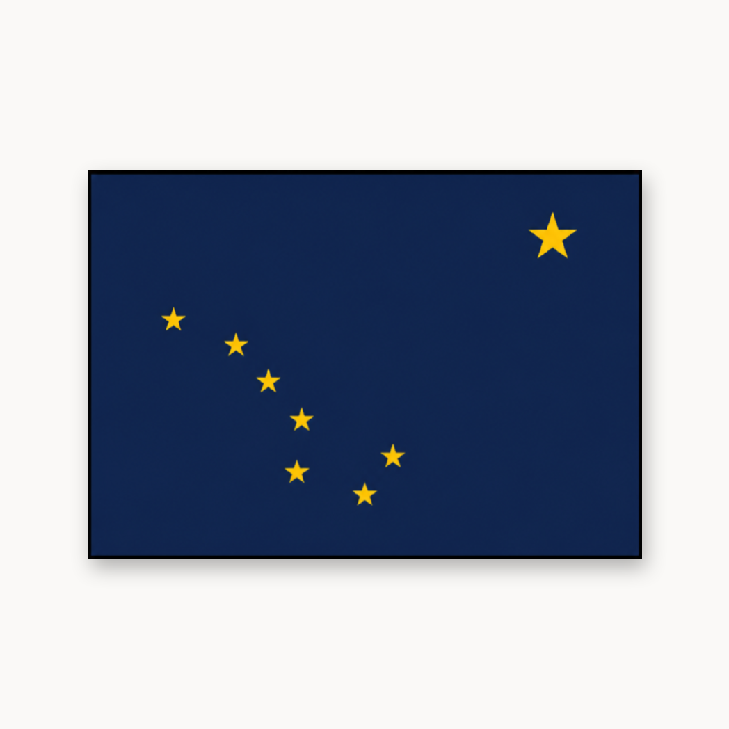 Alaska State Flag – Leatherette Morale Patch — UV Color