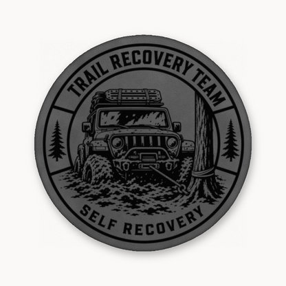 Trail Recovery Self Recovery Patch – Leatherette Morale Patch — Classic Gray