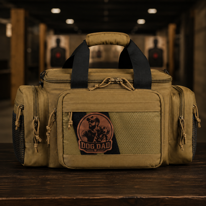 Dog Dad Style 1 – Leatherette Morale Patch — in use