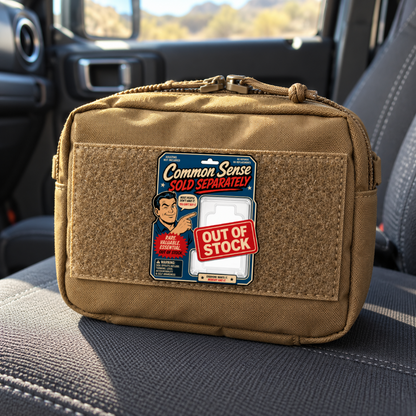 Common Sense Sold Separately – Leatherette Morale Patch — in use