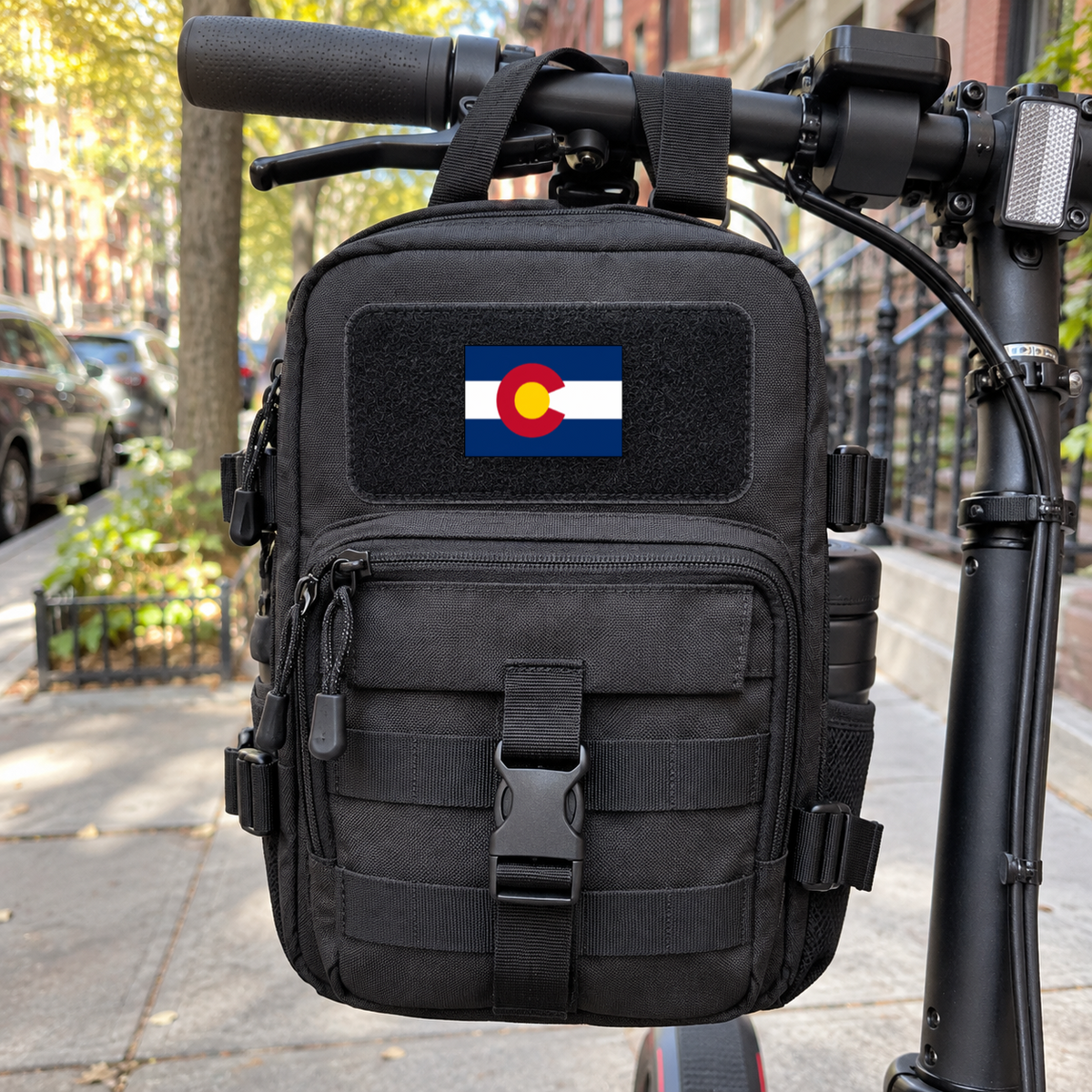 Colorado State Flag – Leatherette Morale Patch — in use