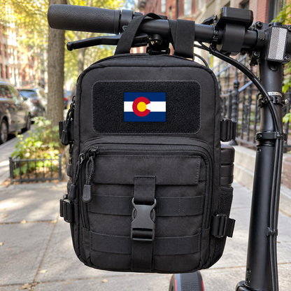 Colorado State Flag – Leatherette Morale Patch — in use