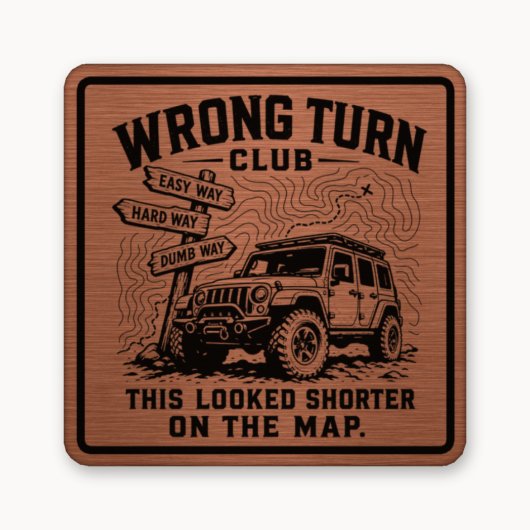 Wrong Turn Club – Leatherette Morale Patch — Copper