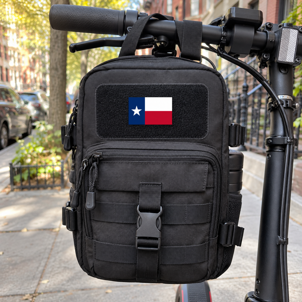 Texas State Flag – Leatherette Morale Patch — in use