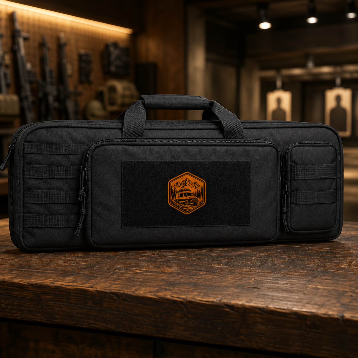 Overlanding Van Life – Leatherette Morale Patch — in use