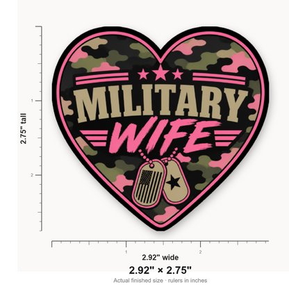 Military Wife Camo Heart – Leatherette Morale Patch — size guide