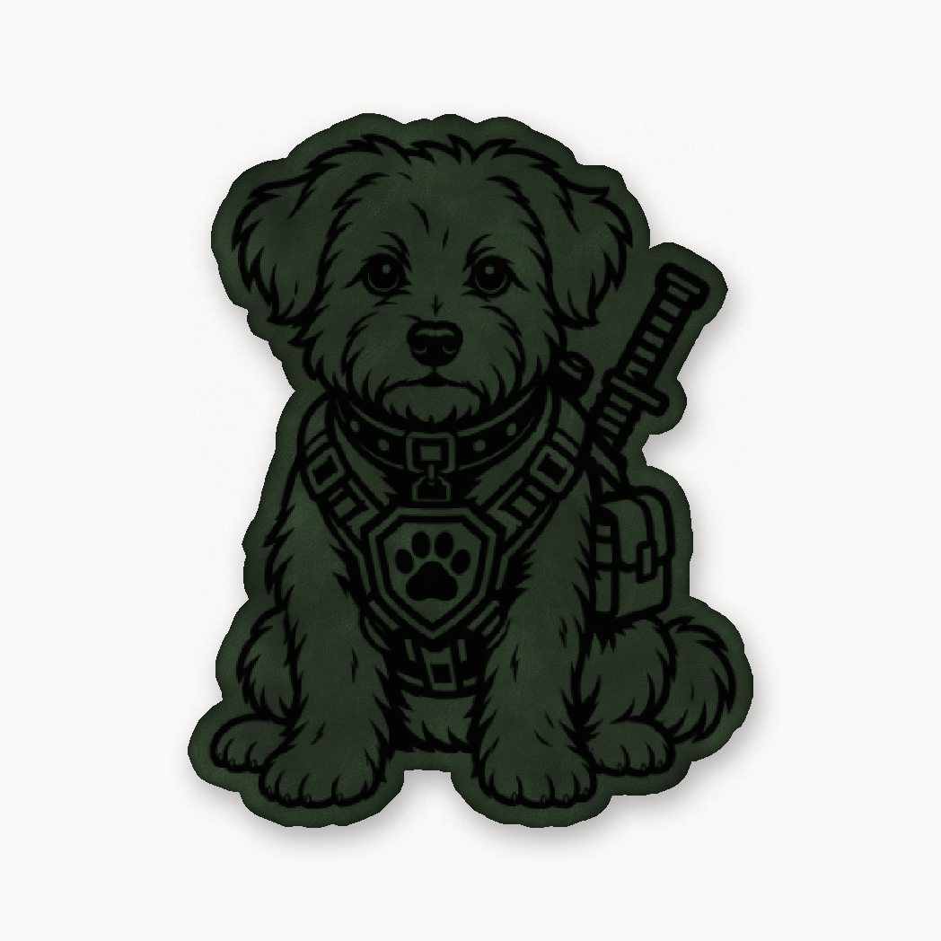Tactical Maltese – Leatherette Morale Patch — Dark Saddle Green