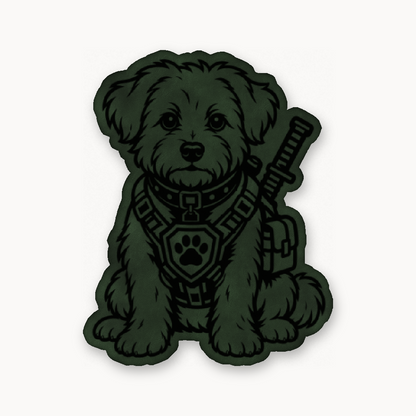 Tactical Maltese – Leatherette Morale Patch — Dark Saddle Green