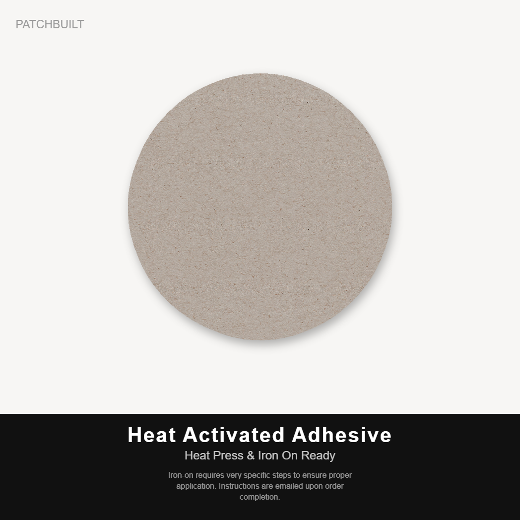 Military Wife – Soldier Emblem – Leatherette Morale Patch — Heat Activated Adhesive