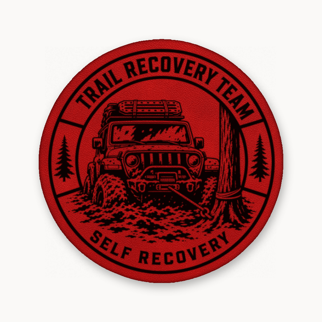 Trail Recovery Self Recovery Patch – Leatherette Morale Patch — Classic Red