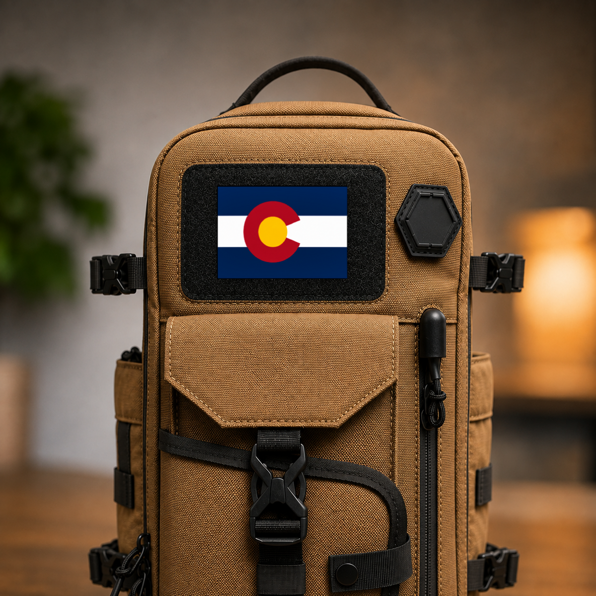 Colorado State Flag – Leatherette Morale Patch — in use