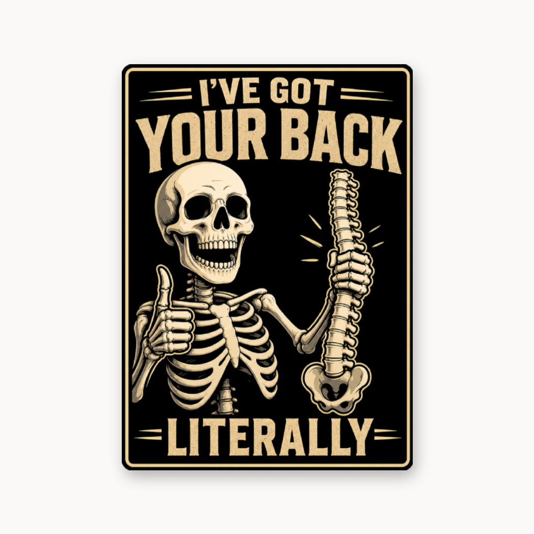 I've Got Your Back - Skeleton – Leatherette Morale Patch — UV Color