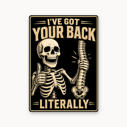I've Got Your Back - Skeleton – Leatherette Morale Patch — UV Color