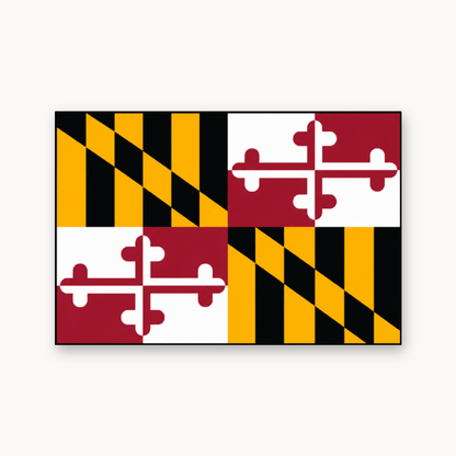 Maryland State Flag – Leatherette Morale Patch — UV Color