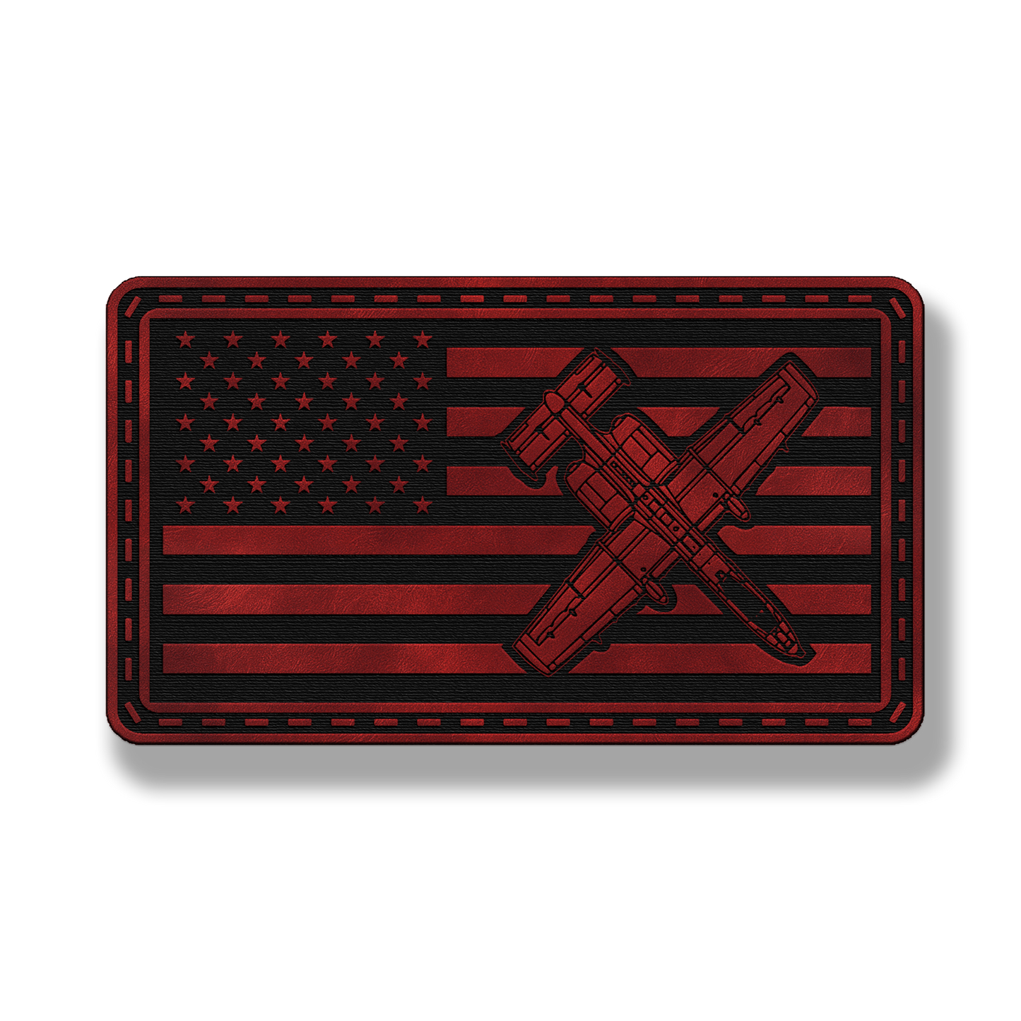 A-10 Fighter Jet Flag Patch – Leatherette Morale Patch