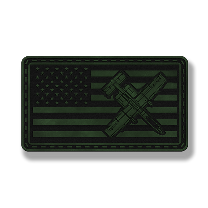 A-10 Fighter Jet Flag Patch – Leatherette Morale Patch