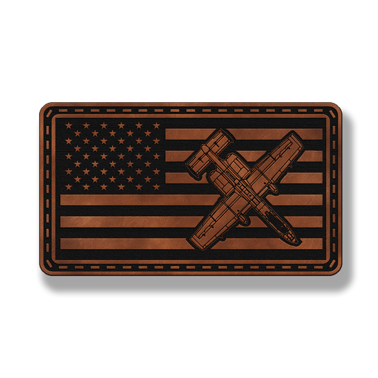 A-10 Fighter Jet Flag Patch – Leatherette Morale Patch