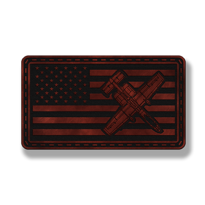 A-10 Fighter Jet Flag Patch – Leatherette Morale Patch