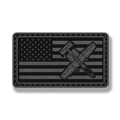 A-10 Fighter Jet Flag Patch – Leatherette Morale Patch