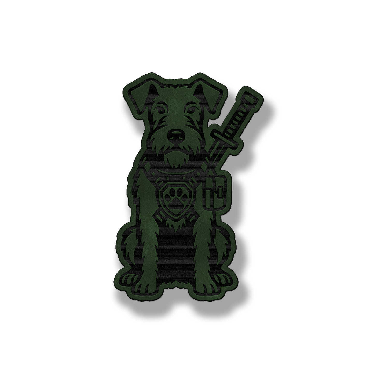 Airedale Terrier Tactical Dog – Leatherette Morale Patch