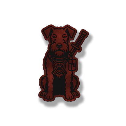 Airedale Terrier Tactical Dog – Leatherette Morale Patch
