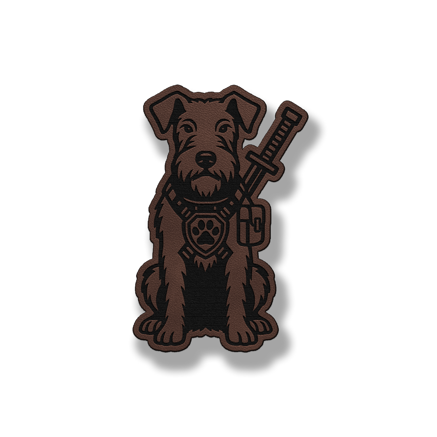 Airedale Terrier Tactical Dog – Leatherette Morale Patch