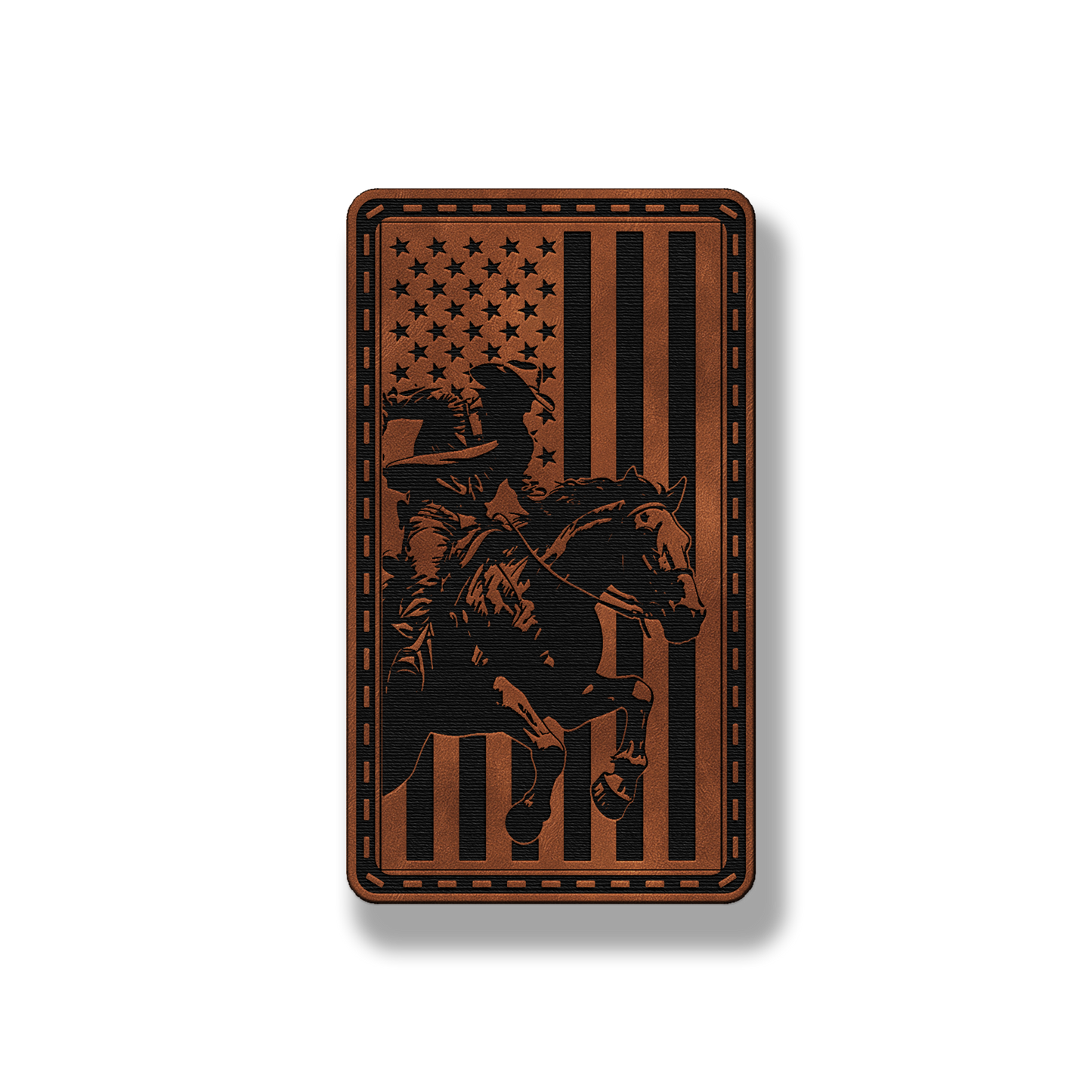 American Cowboy Horse Flag – Leatherette Morale Patch