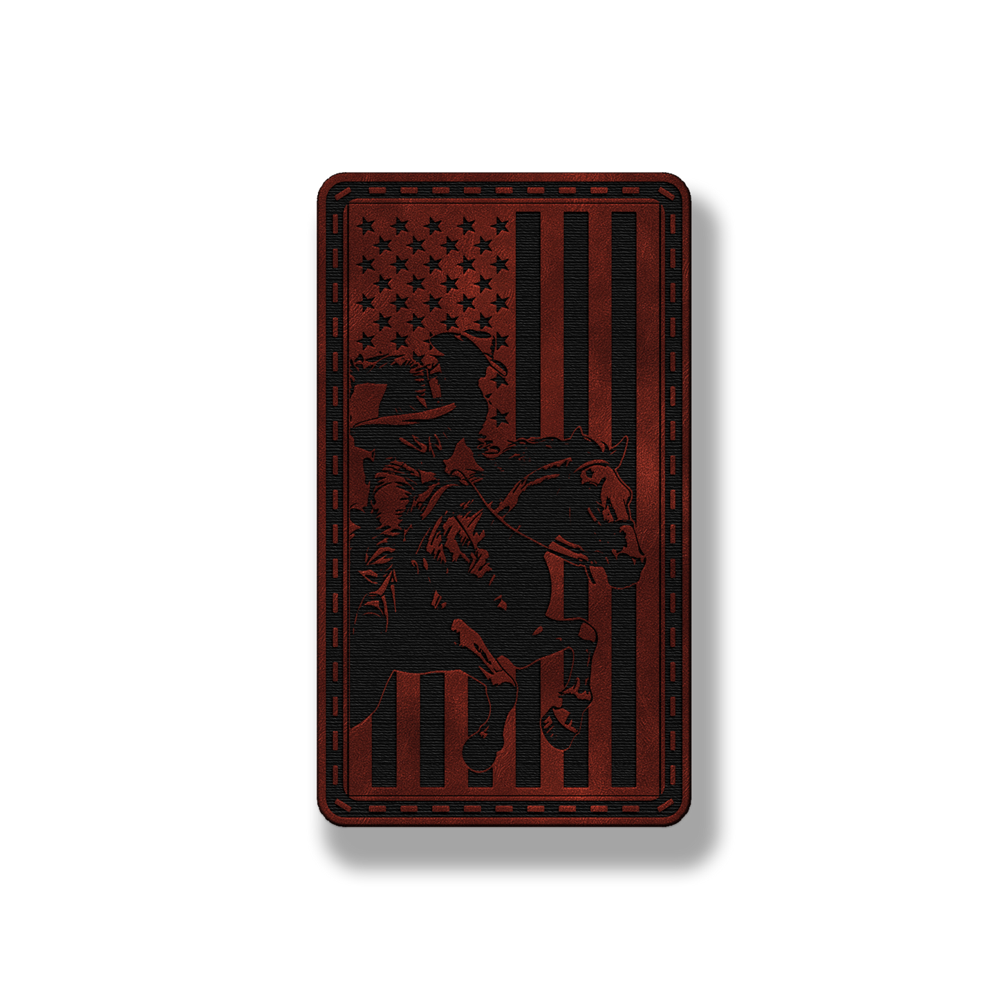 American Cowboy Horse Flag – Leatherette Morale Patch