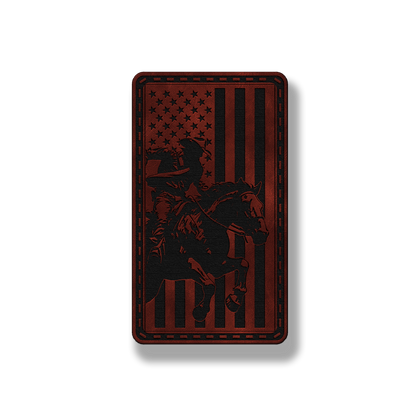 American Cowboy Horse Flag – Leatherette Morale Patch