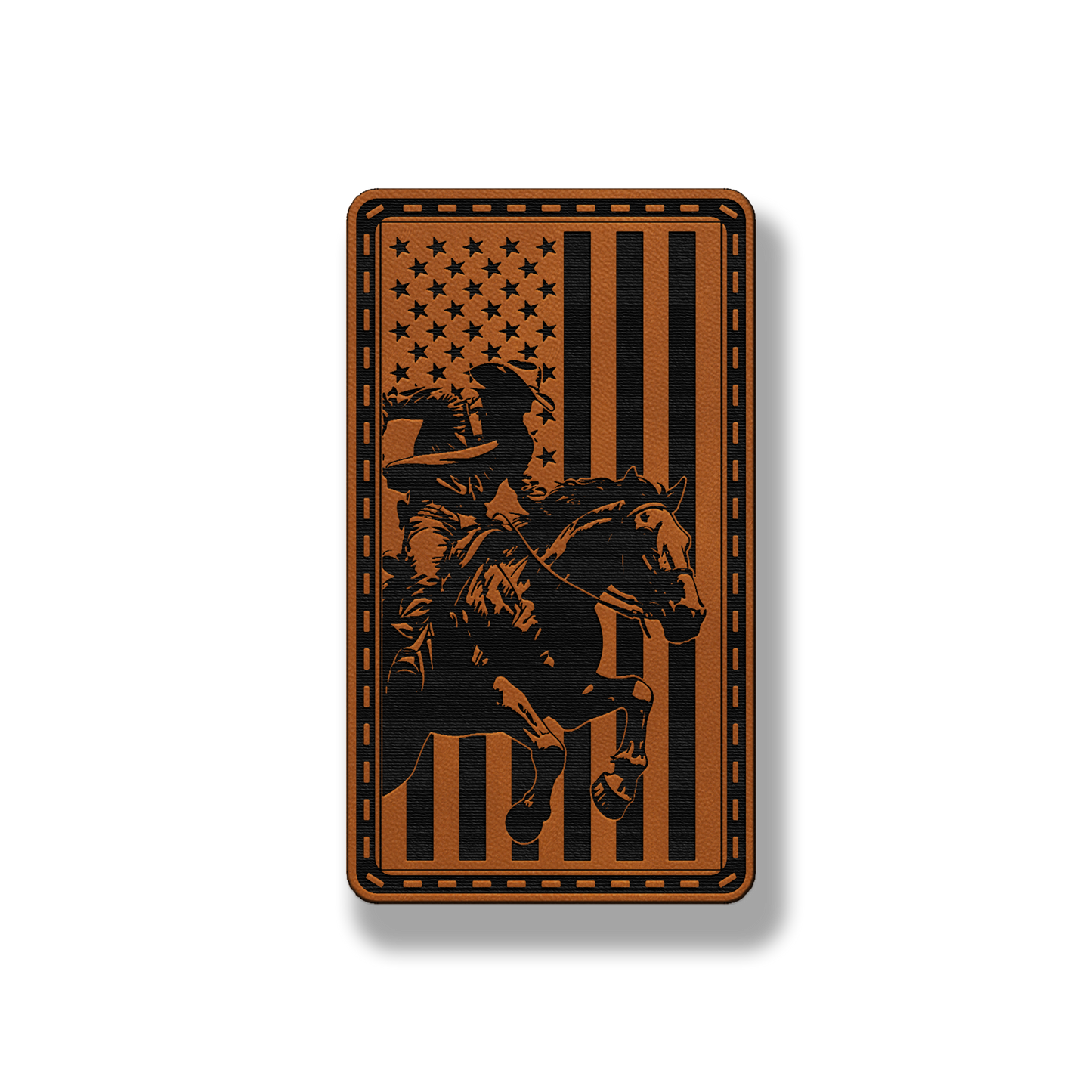 American Cowboy Horse Flag – Leatherette Morale Patch