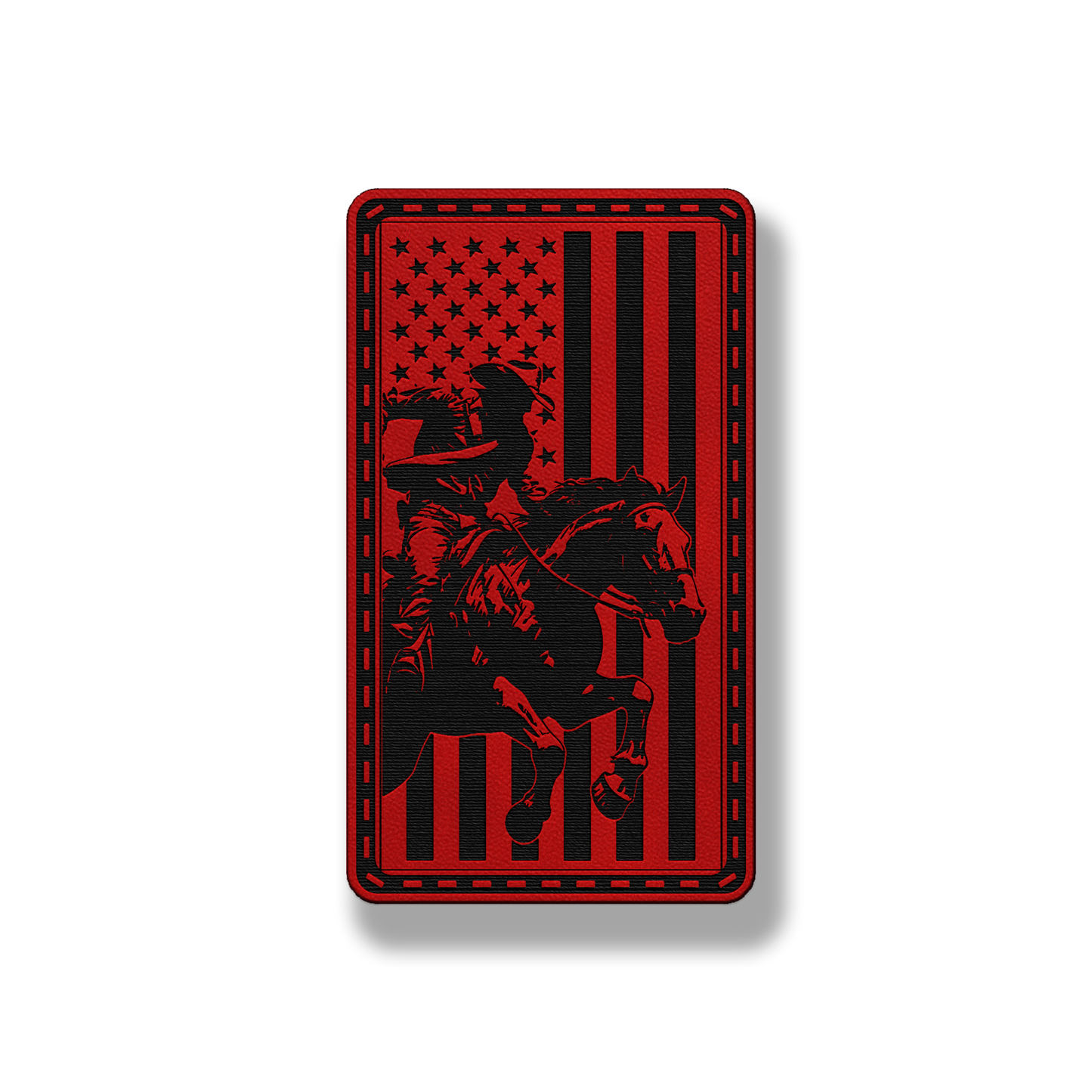 American Cowboy Horse Flag – Leatherette Morale Patch