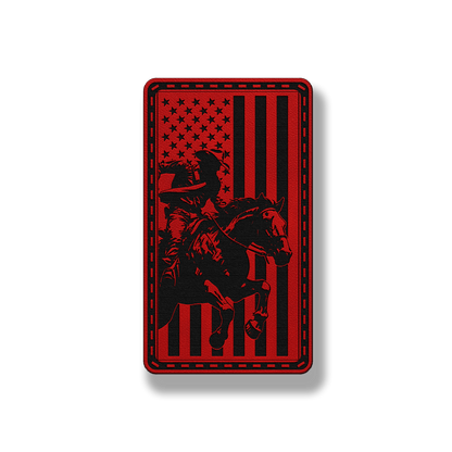 American Cowboy Horse Flag – Leatherette Morale Patch