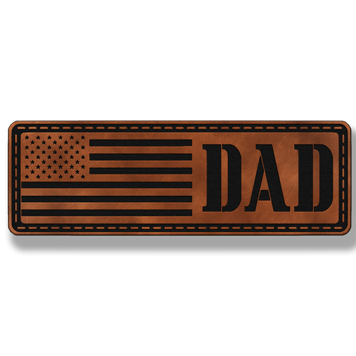 Tactical American Flag Dad Patch – Leatherette Morale Patch