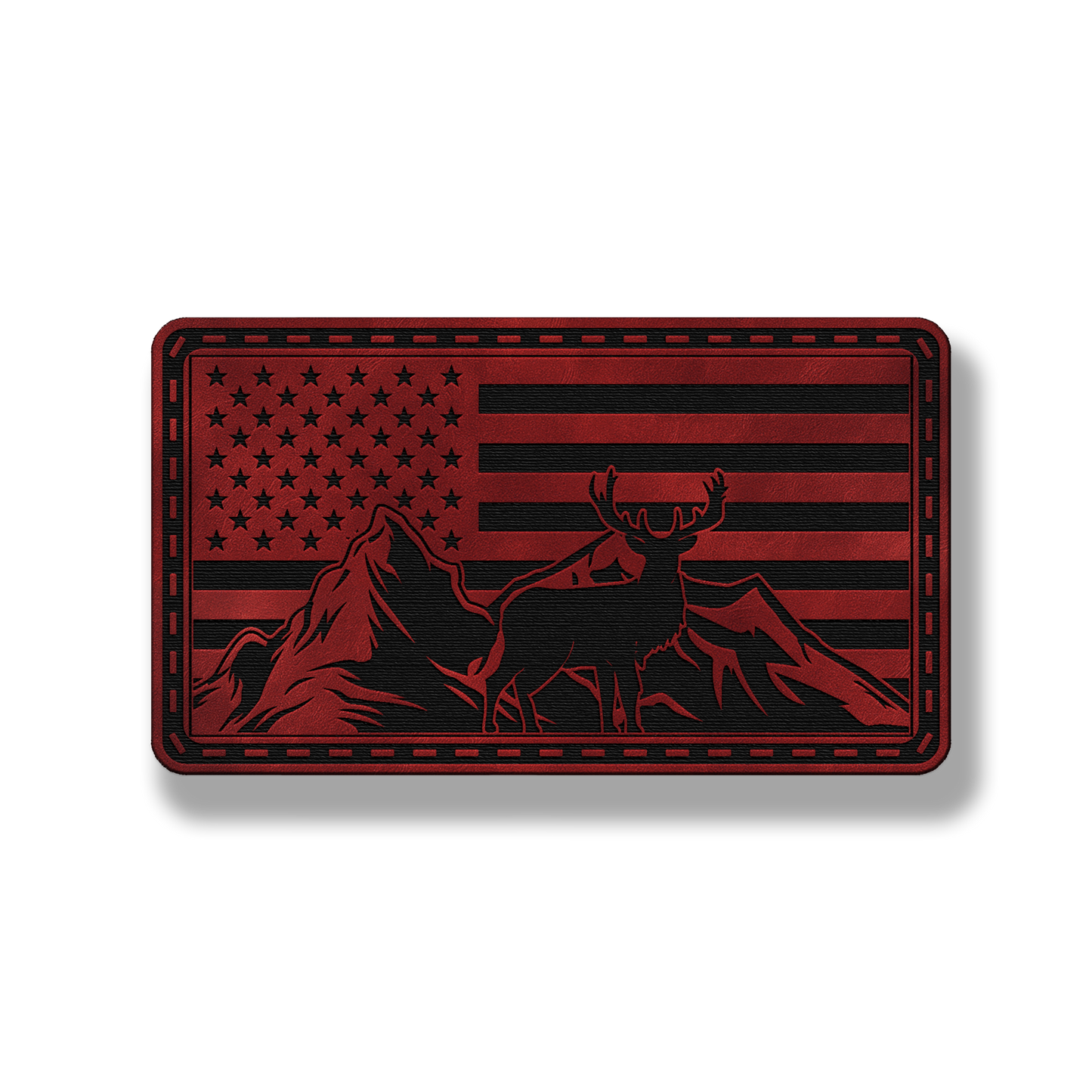 Mountain Deer Flag – Leatherette Morale Patch