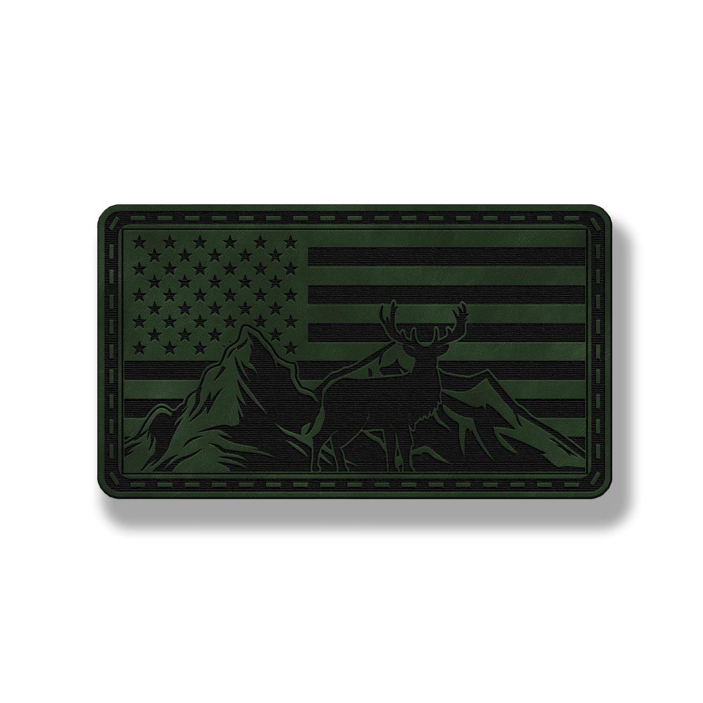 Mountain Deer Flag – Leatherette Morale Patch
