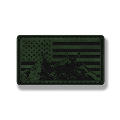 Mountain Deer Flag – Leatherette Morale Patch