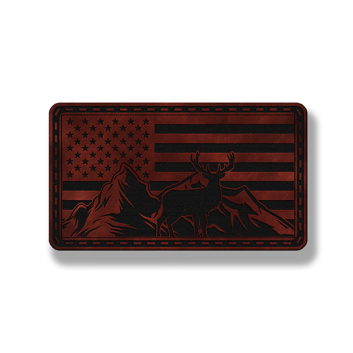 Mountain Deer Flag – Leatherette Morale Patch