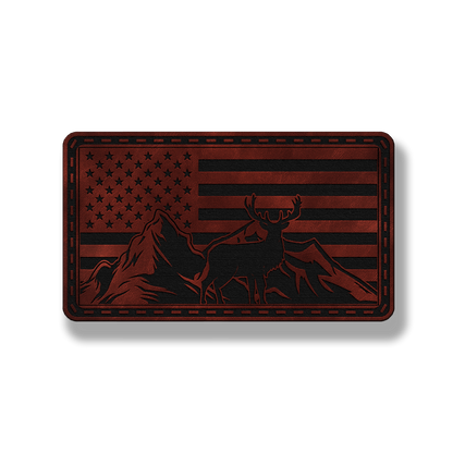 Mountain Deer Flag – Leatherette Morale Patch