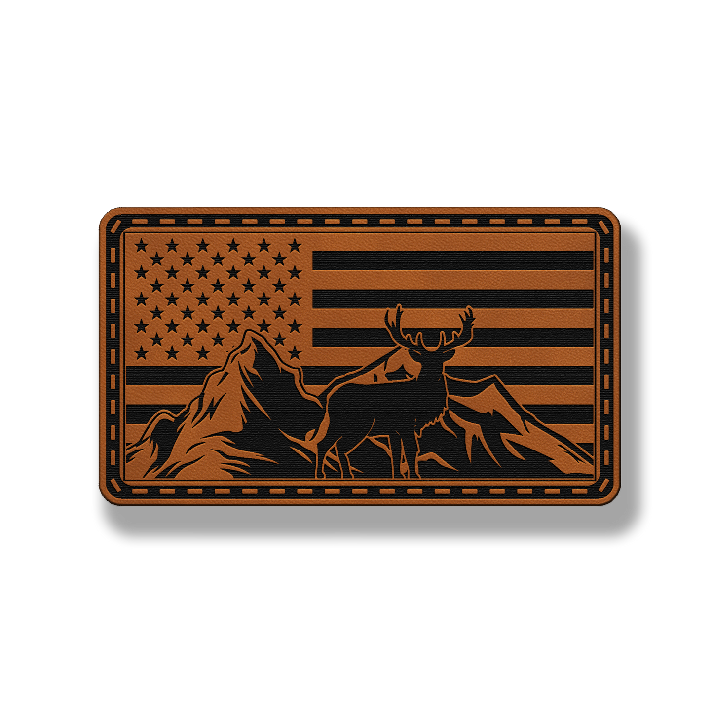 Mountain Deer Flag – Leatherette Morale Patch