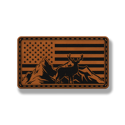 Mountain Deer Flag – Leatherette Morale Patch