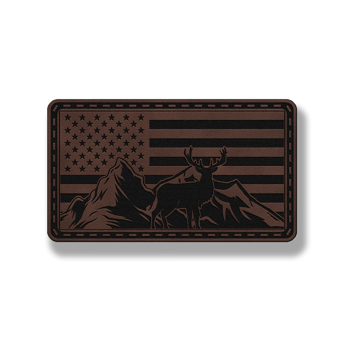 Mountain Deer Flag – Leatherette Morale Patch