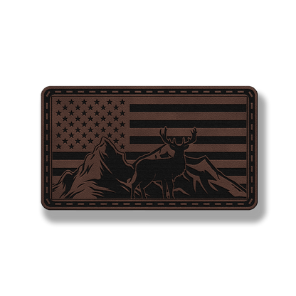 Mountain Deer Flag – Leatherette Morale Patch
