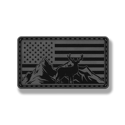 Mountain Deer Flag – Leatherette Morale Patch