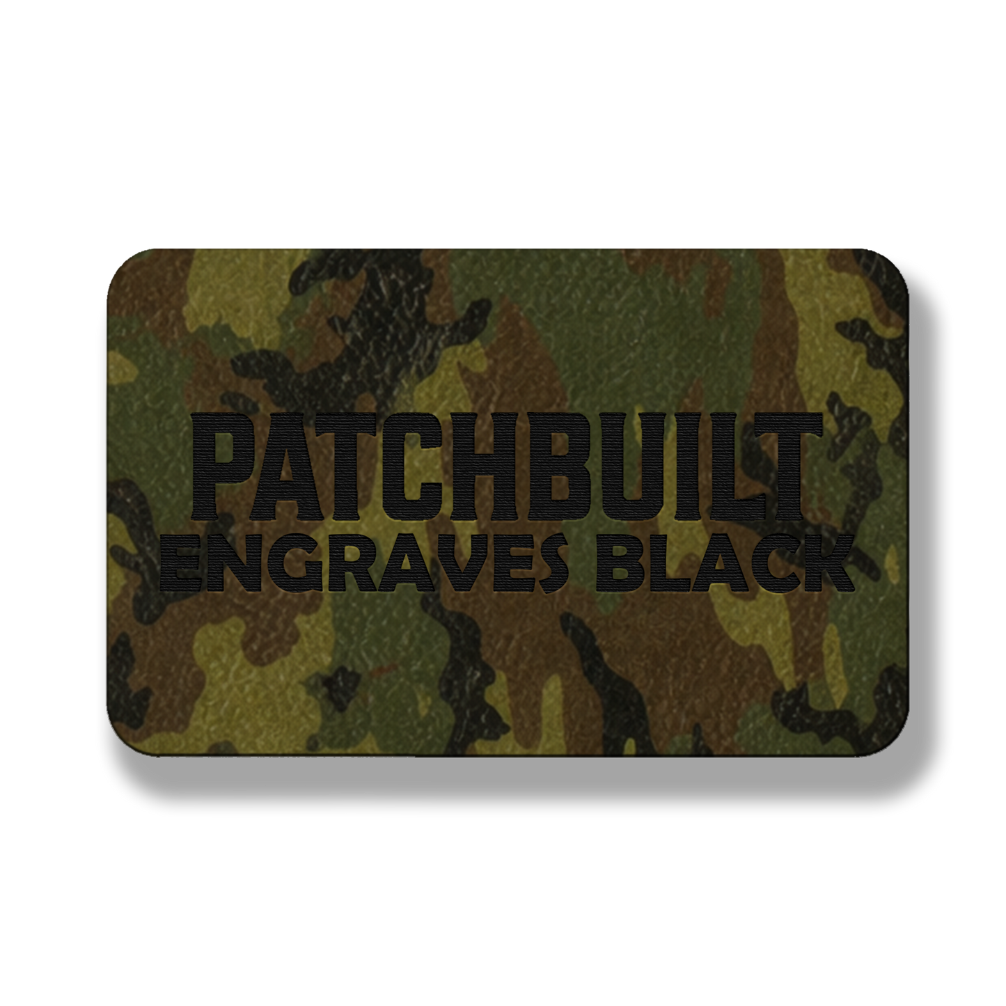 3” x 2” Army Camo Laserable Leatherette Patch Blanks – Hook Backed | CO2, Diode & Fiber Laser Compatible