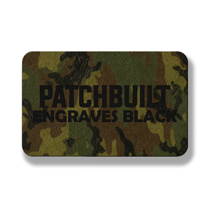 3” x 2” Army Camo Laserable Leatherette Patch Blanks – Hook Backed | CO2, Diode & Fiber Laser Compatible