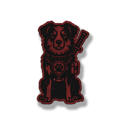 Tactical Australian Shepherd Patch – Leatherette Morale Patch