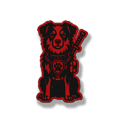 Tactical Australian Shepherd Patch – Leatherette Morale Patch