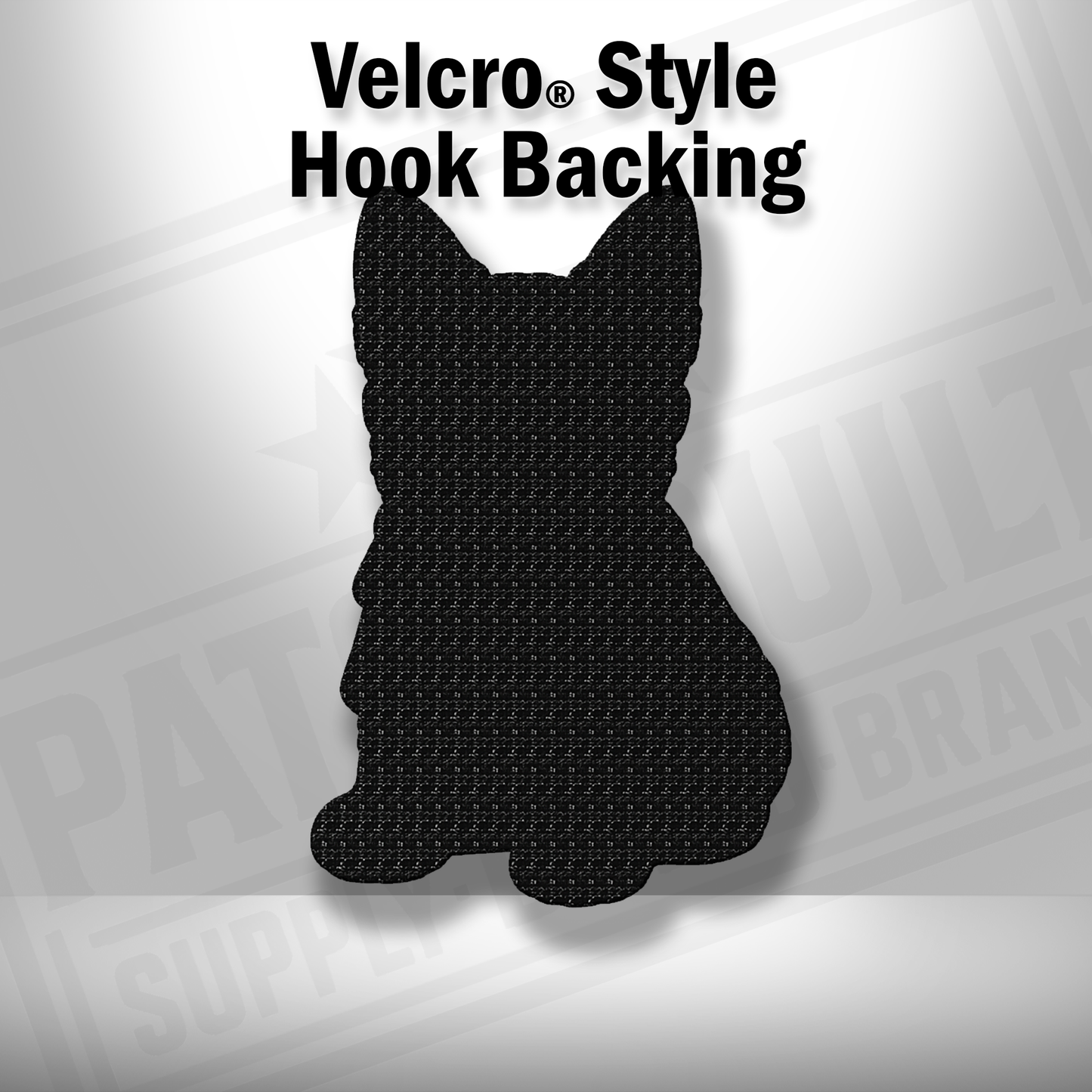 Hook backing shown on Beach Australian Cattle Dog patch
