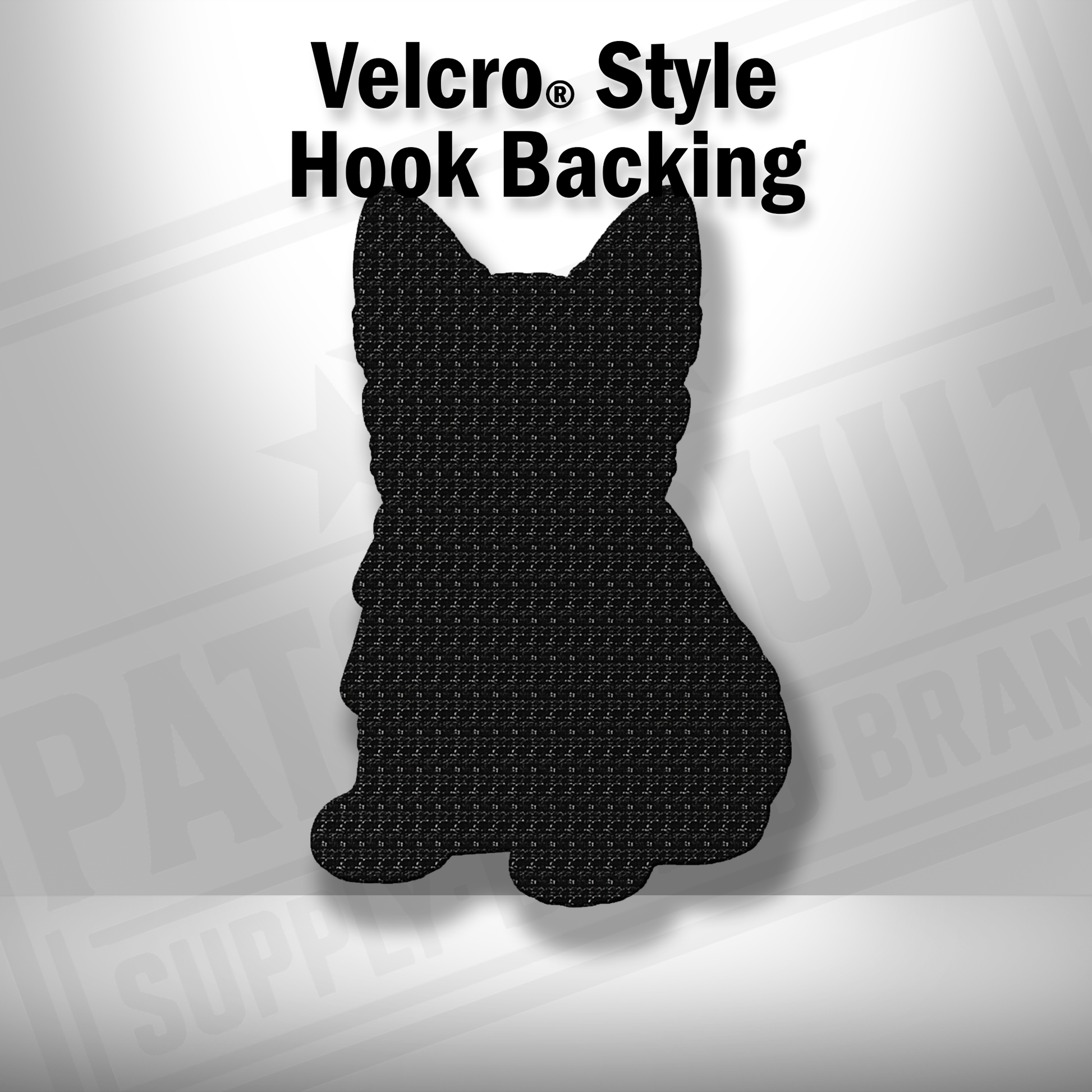 Hook backing shown on Beach Australian Cattle Dog patch